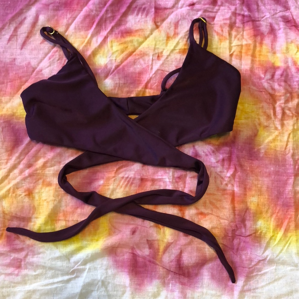 cross top in dark purple size s